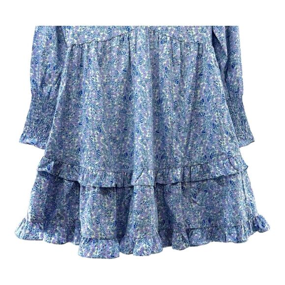 Vero Moda Henna Dress Womens Small Floral Ruffle Long Sleeve Mini Sundress NWT - Picture 4 of 16